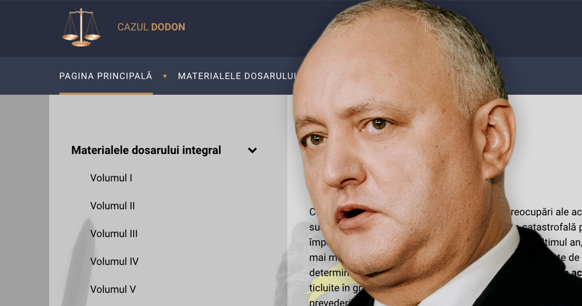Додон запустил сайт с материалами уголовных дел, по которым проходит. Коллаж: Point.md