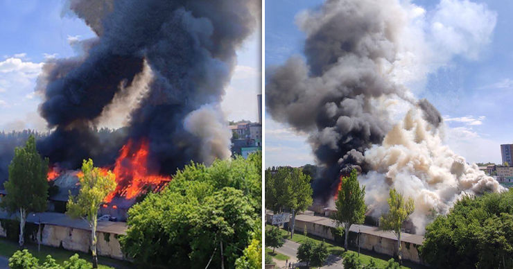 Донецк подвергся обстрелам.