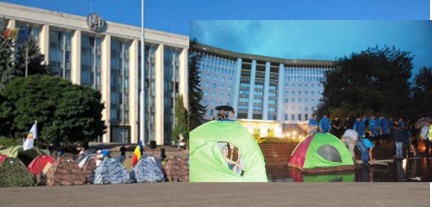 DA,Usatîi &amp; Dodon îşi sincronizează protestele. Foto: infotag.md