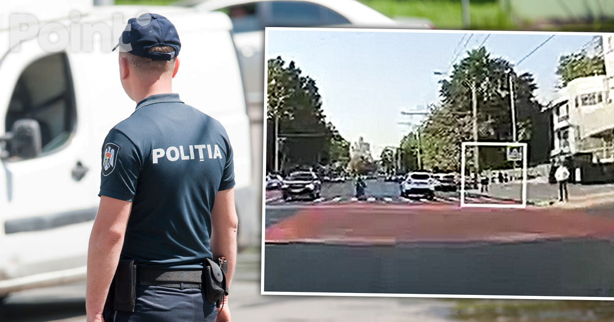В Кишиневе водитель нарушил ПДД на глазах у сотрудника полиции.