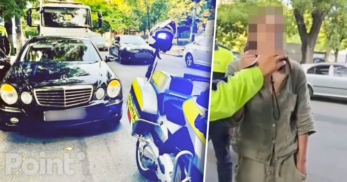 O femeie aflată în stare de ebrietate la volanul unui Mercedes, oprită în Capitală de polițiștii de patrulare.