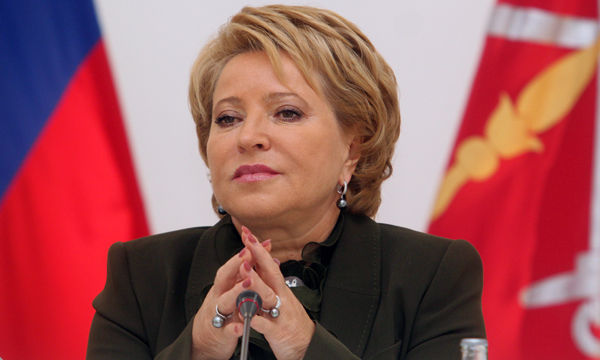Спикер Совета Федерации Валентина Матвиенко.