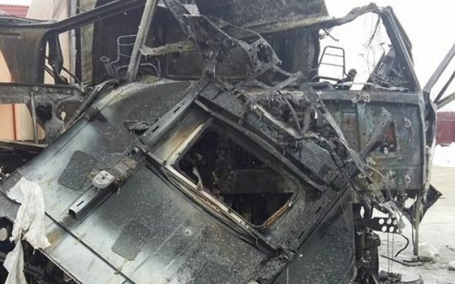 Explozie în cabina unui TIR.