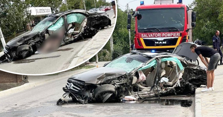 Появилось видео жуткой аварии грузовика и легковушки в Дурлештах.