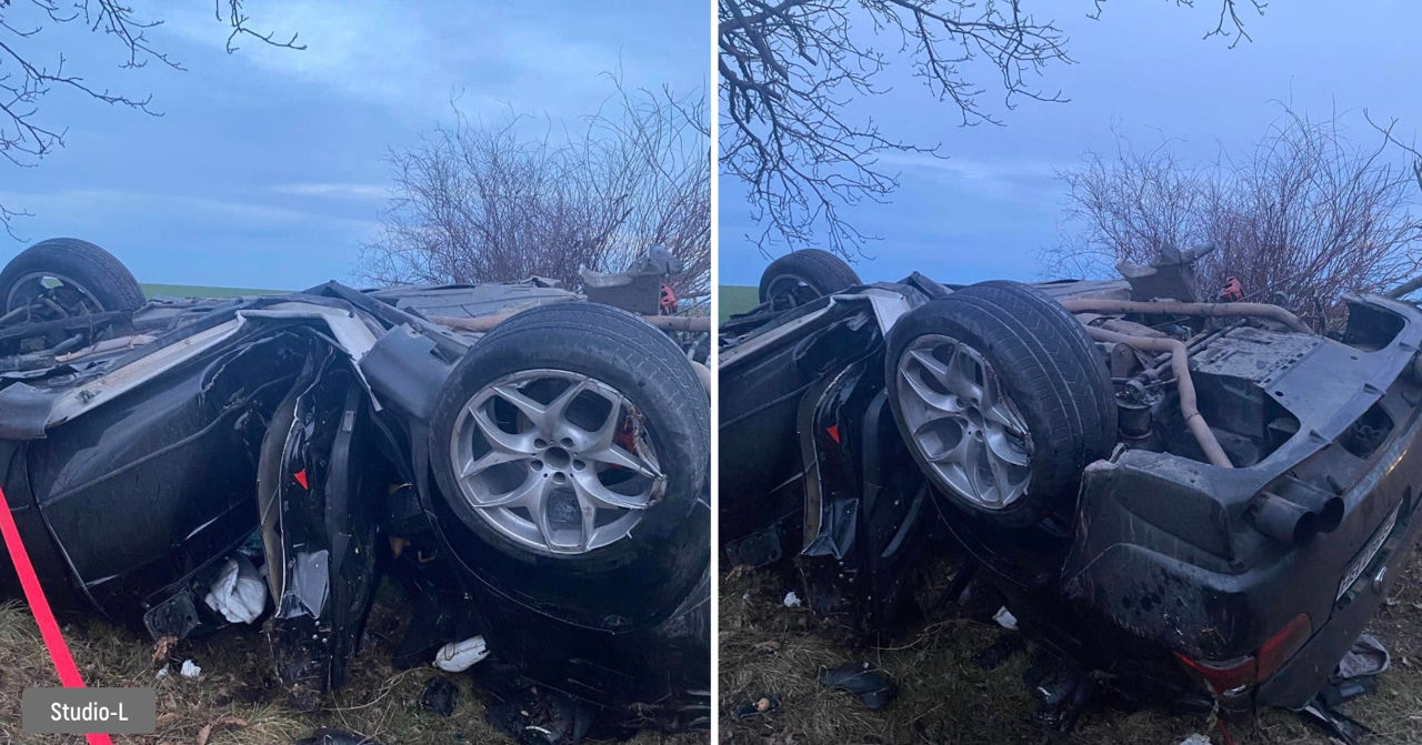 Accident la Căușeni: Un șofer de 25 de ani se află în stare gravă.