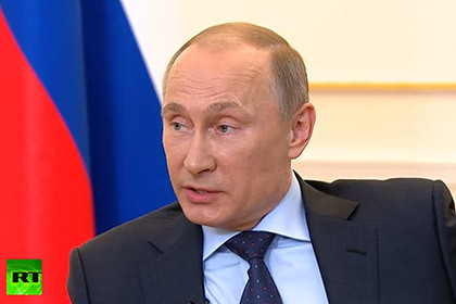 Путин не нашел необходимости вводить войска на Украину. Кадр: телеканал RT