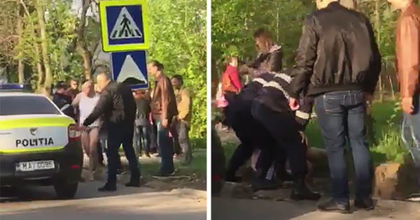 На Чеканах полицейские задержали мужчину в нижнем белье.