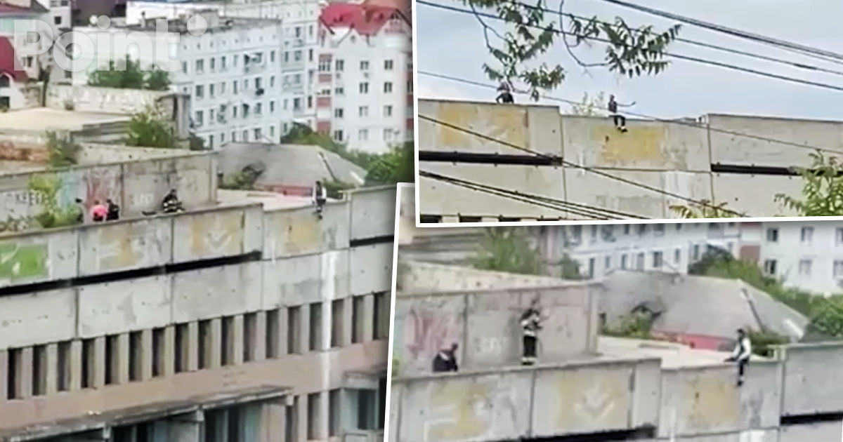 В Кишиневе молодой человек угрожал спрыгнуть с крыши заброшенного здания.
