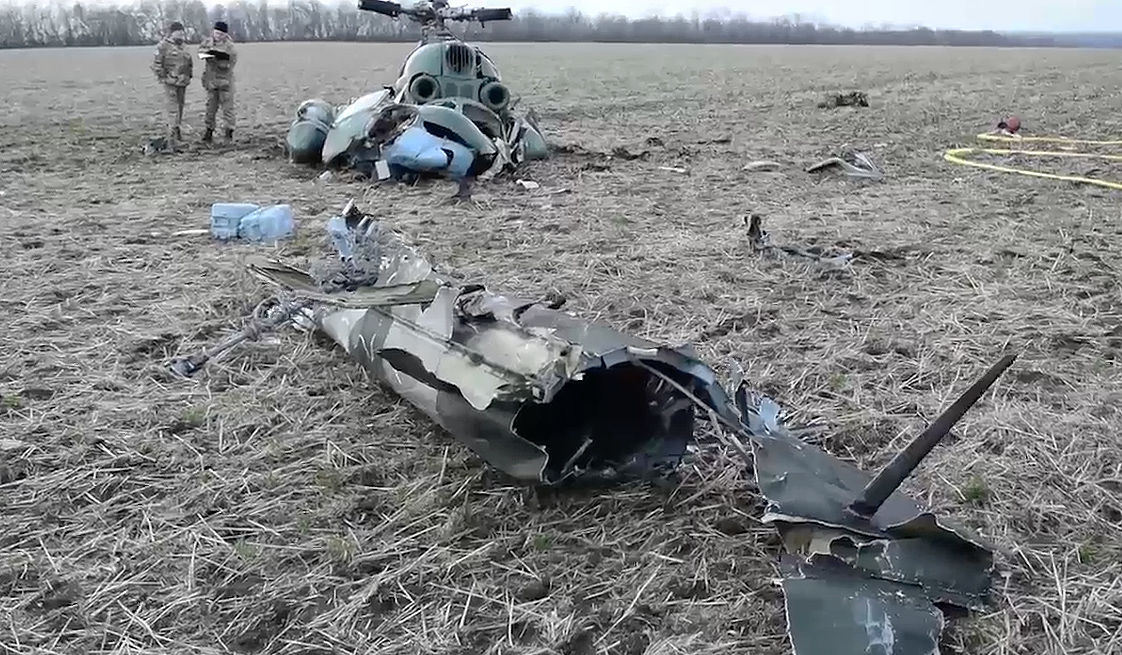 На востоке Украины разбился военный Ми-2.