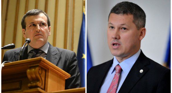 Deputatul român Cătălin Predoiu și europarlamentarul Cristian Preda. 