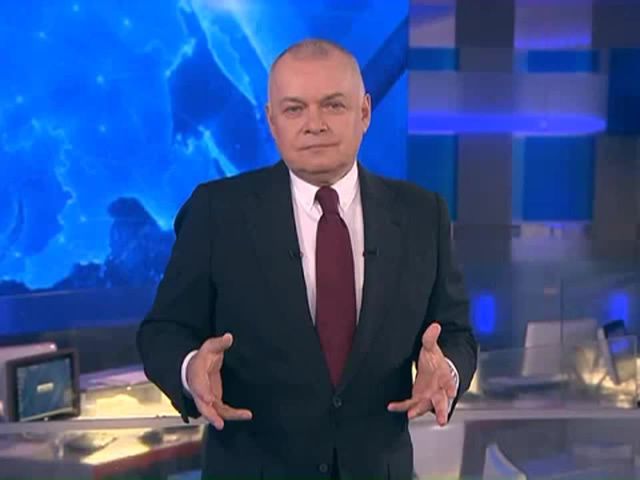 Дмитрий Киселев ведет на канале "Россия" еженедельную итоговую информационную программу "Вести недели".