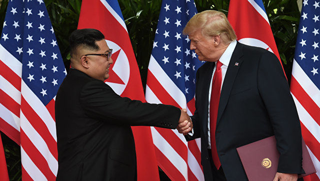 Трамп заявил, что между ним и Ким Чен Ыном возникла "хорошая химия".