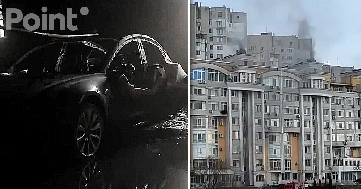 Incendiu într-o parcare subterană din Capitală: O Tesla a ars aproape complet.