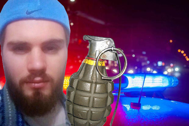 Полиция ищет мужчину, который бросил гранату в друзей после ссоры.