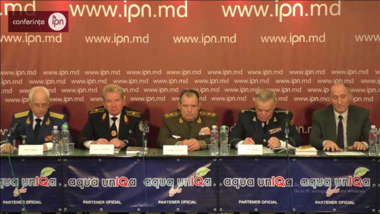 Generali şi ofiţeri în rezervă îşi exprimă sprijinul pentru Maia Sandu. Foto: ipn.md