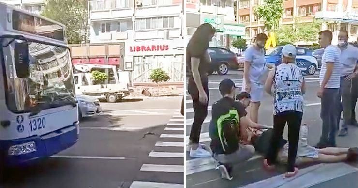 В Кишиневе прохожие оказали помощь мужчине, которому стало плохо на улице.