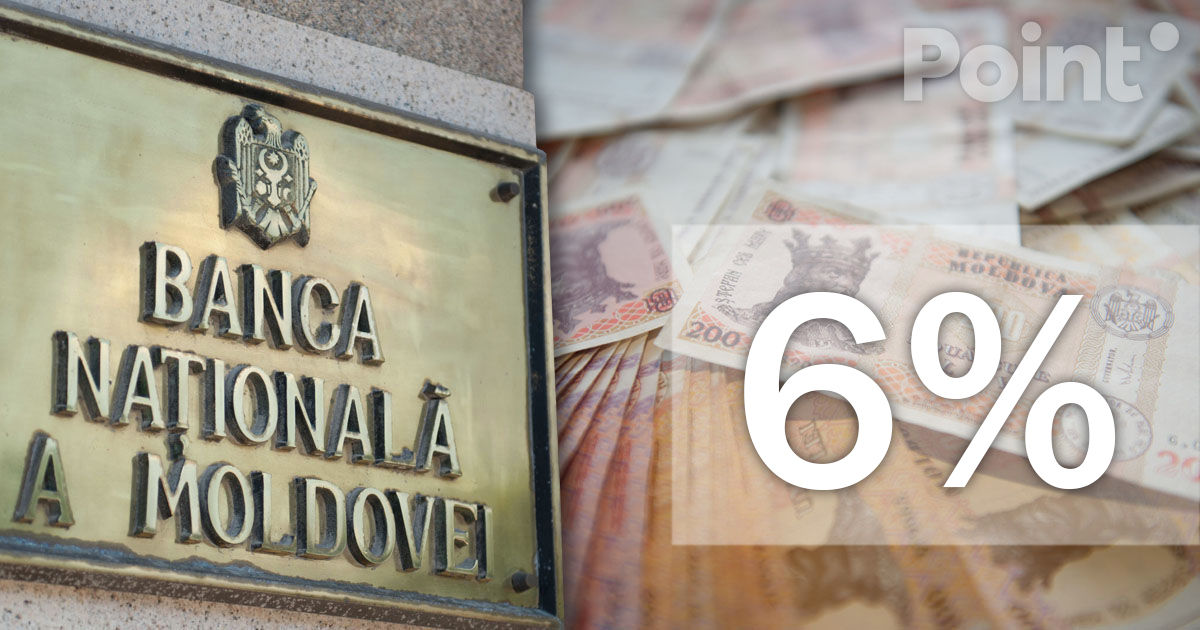 BNM a redus rata de bază de la 6,25% la 6% pe an.