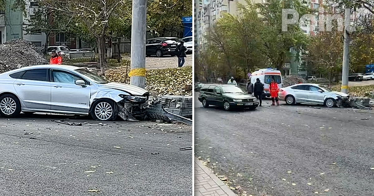  Un Volkswagen și un Ford Fusion s-au ciocnit într-un accident la Buiucani.