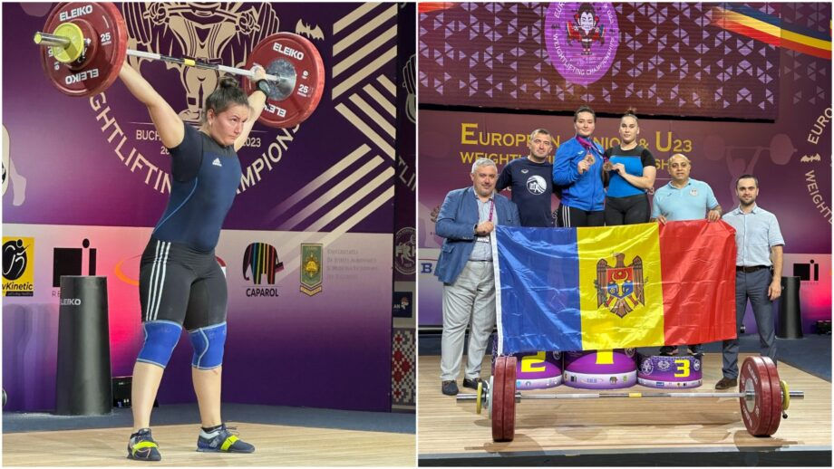 Тяжелоатлетка из РМ Кыльчик завоевала бронзу на чемпионате Европы. Коллаж: diez.md
