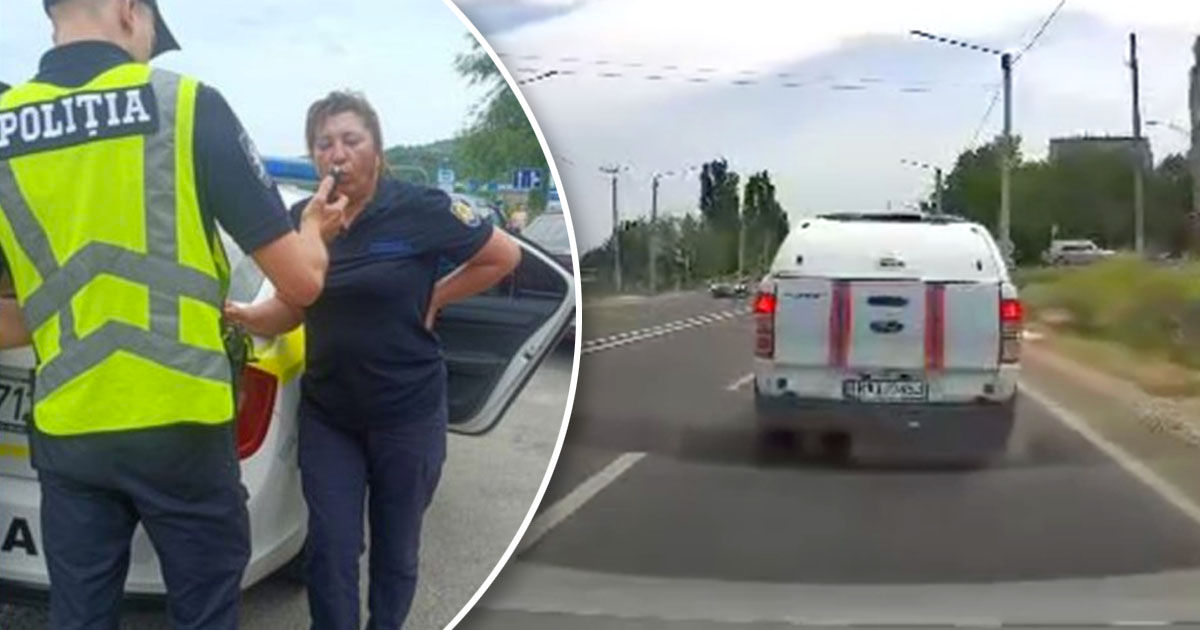 Сотрудница ГИЧС села за руль служебного авто в нетрезвом виде. Коллаж: Point.md