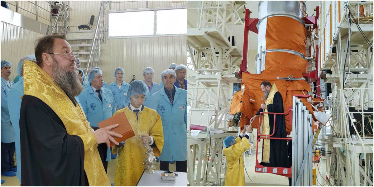 Arhiepiscopul transnistrean a sfinţit la Moscova un satelit