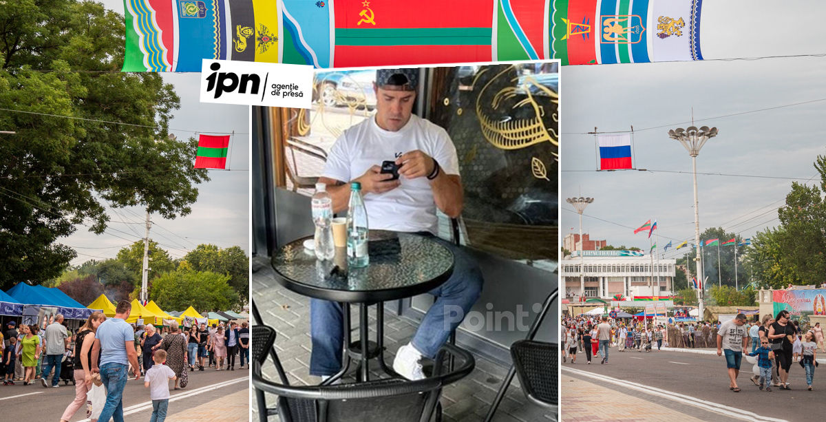 Constantin Țuțu, surprins într-un local de la Tiraspol.