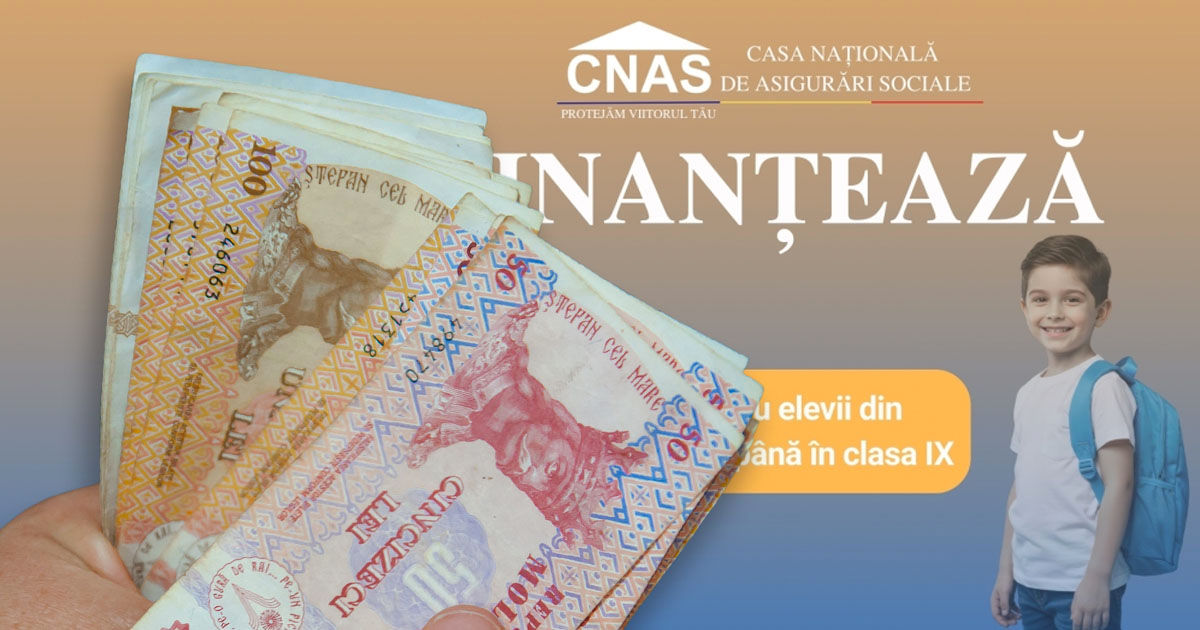 CNAS a explicat cum poți primi ajutorul școlar de 1.000 de lei, dacă plata nu a ajuns pe card.