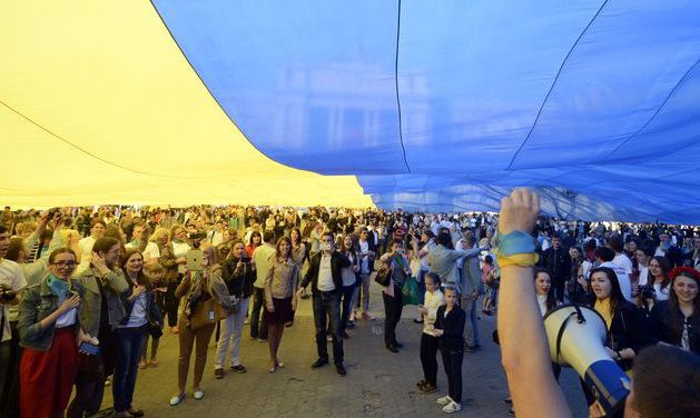 Участие в акции принимали студенты из Донецкой области, Крыма, Луганска и Львова.