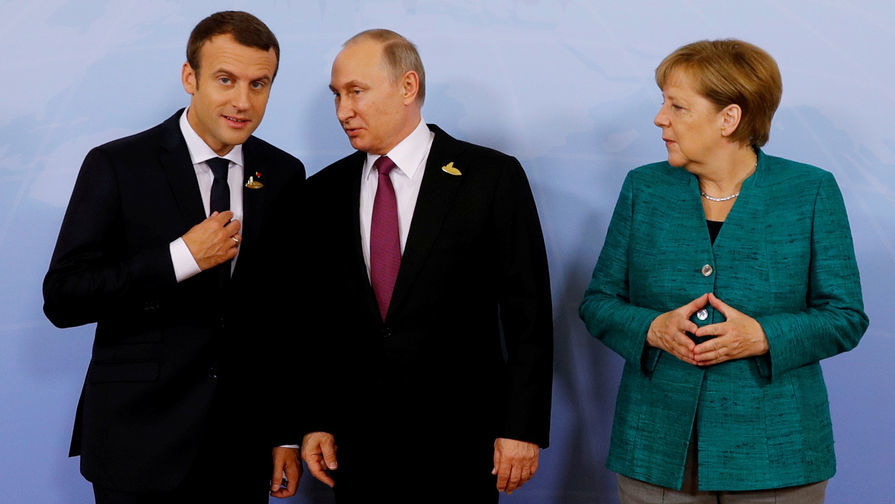 Путин, Меркель и Макрон обсудили украинский конфликт.