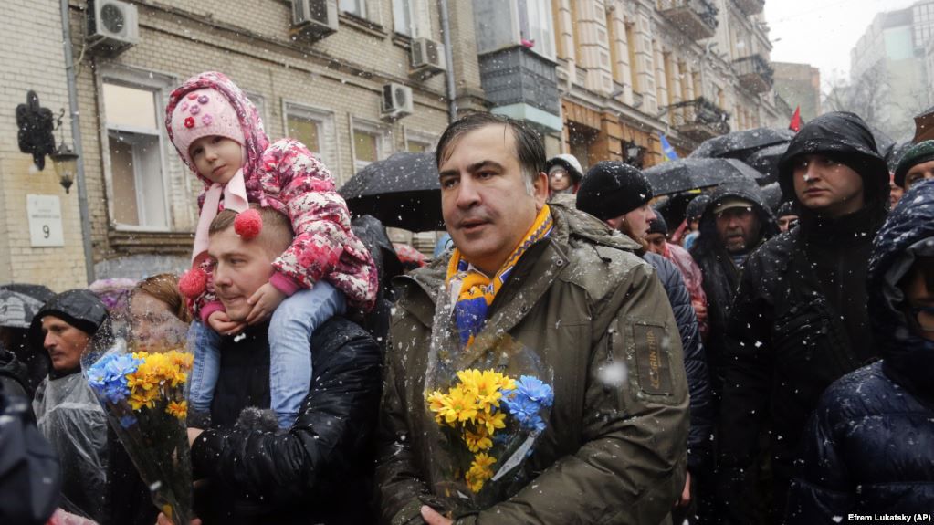 Mihail Saakașvili le-a spus protestatarilor din Kiev că și-ar dori să devină prim-ministrul Ucrainei.
