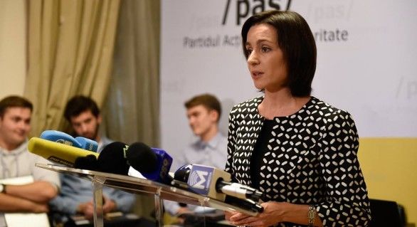 Maia sandu, liderul Partidului Acţiune şi Solidaritate din Republica Moldova.  