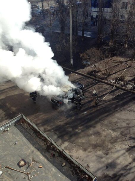 В Харькове взорвался ещё один автомобиль. Фото: IT Sector Харьков/Твиттер