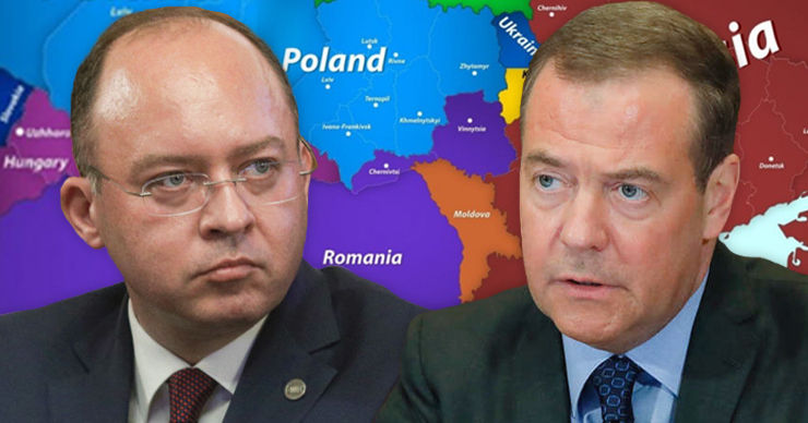 В МИД Румынии прокомментировали "обновленную" карту Украины от Медведева. Коллаж: Point.md