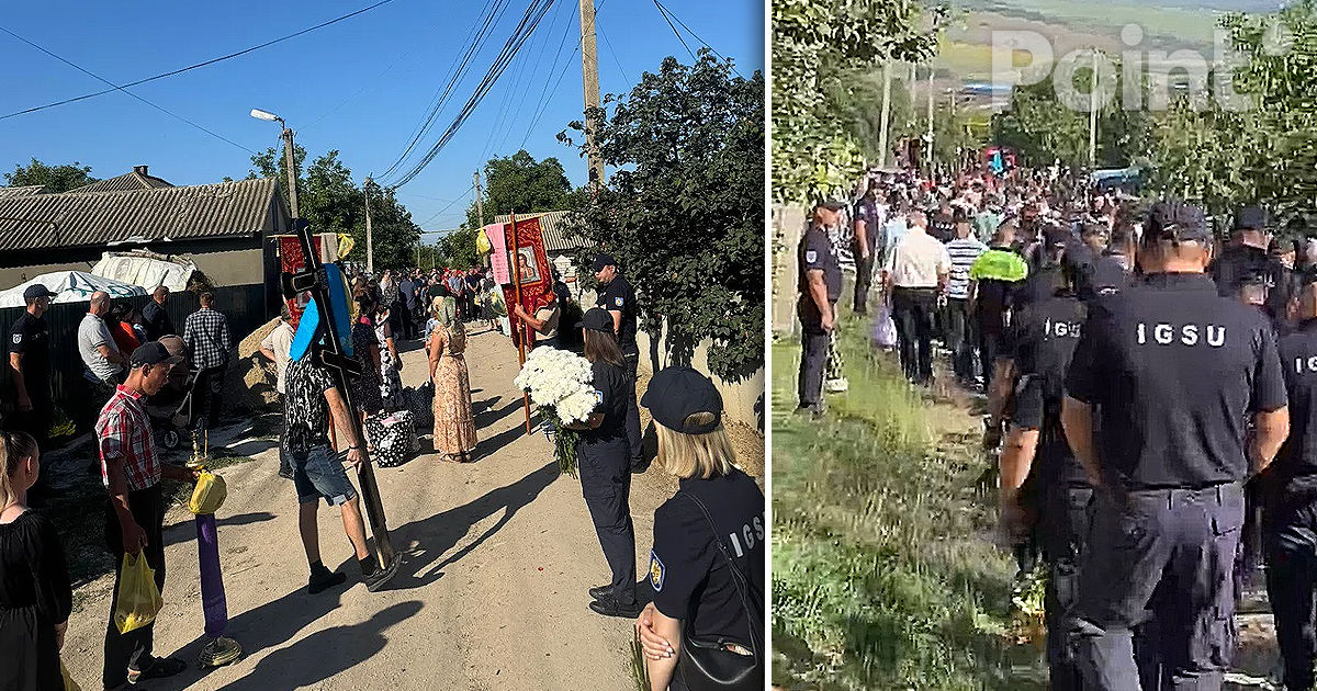 В Теленештах прощаются со спасателями, погибшими в ДТП.