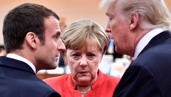 Трамп, Меркель и Макрон обсудили ситуацию в Сирии. Фото: Reuters