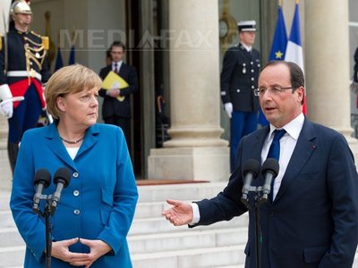Parisul şi Berlinul doresc aprofundarea uniunii economice, în perspectiva uneia politice (Imagine: Mediafax Foto/AFP)