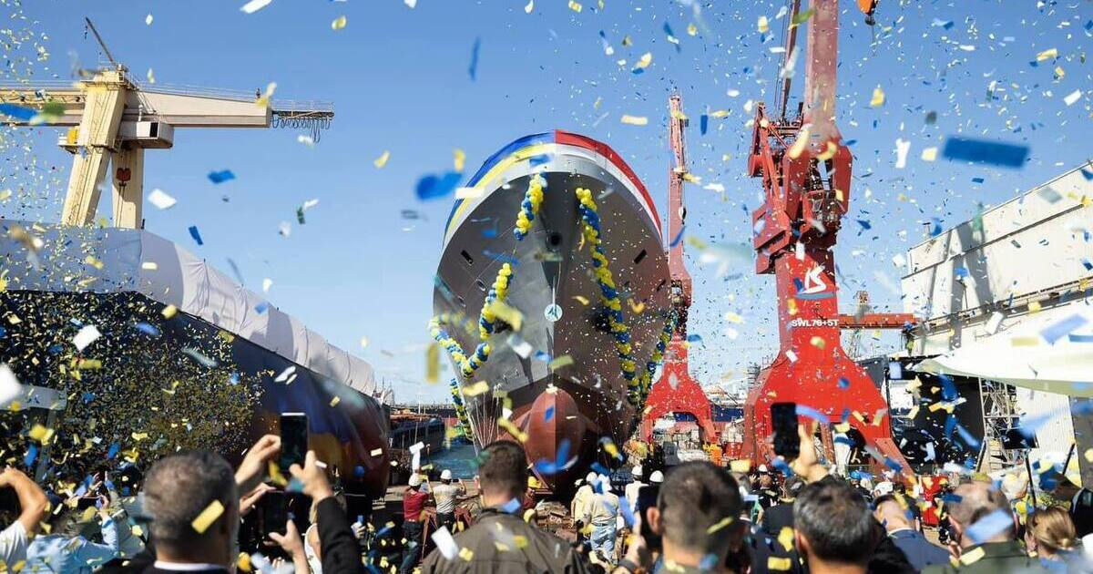В Стамбуле торжественно спустили на воду украинский корвет "Гетман Иван Выговский".