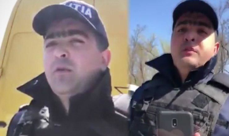 Скандал между водителем и полицейским попал на видео.