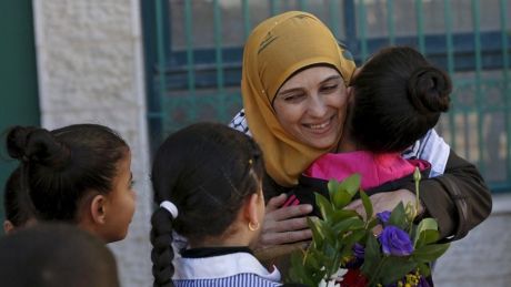 O palestiniană, desemnată "cea mai bună profesoară din lume" a anului 2016. Foto: Reuters.com