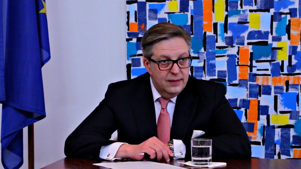Șeful delegației Uniunii Europene la Chișinău, Pirkka Tapiola. Foto: moldovacurata.md