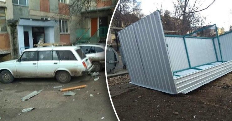 Очевидцы засняли последствия урагана на севере Молдовы. 