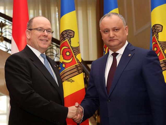 Dodon a avut o întrevedere cu Prințul de Monaco. Subiectele abordate