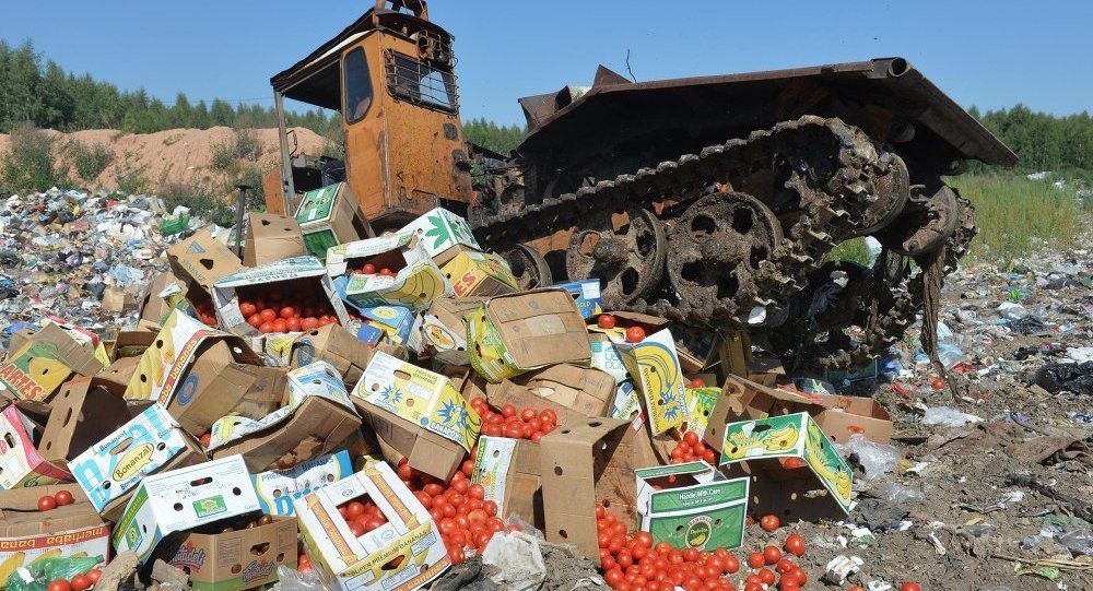 Санкционные продукты продолжают уничтожаться.