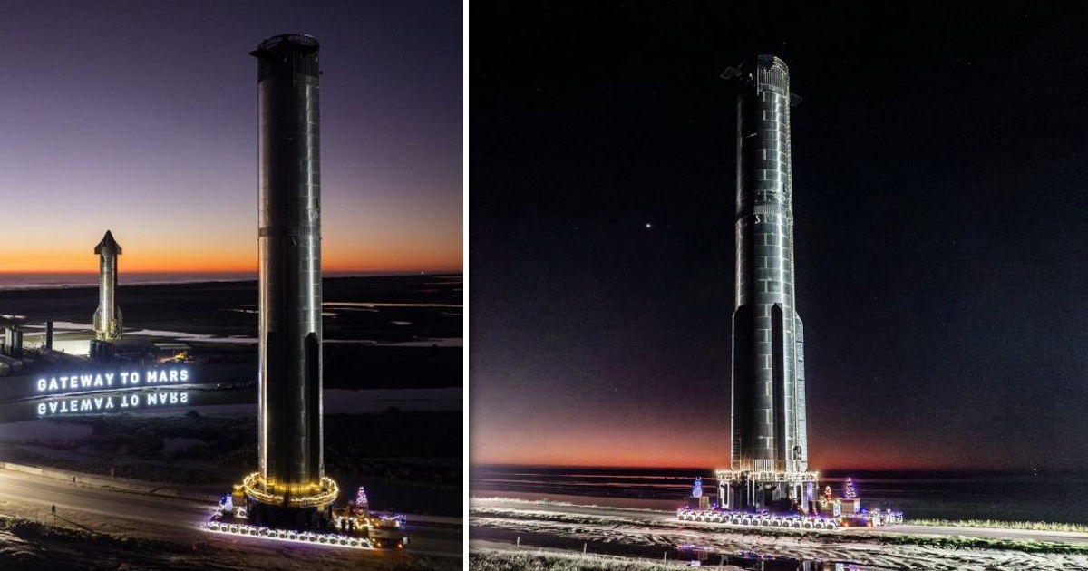 SpaceX готовится к новому запуску ракеты Starship. Коллаж: Point.md