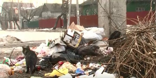Во дворах мусорные контейнеры по-прежнему переполнены. 