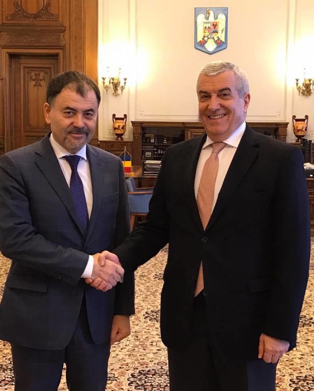 Anatol Șalaru, întrevedere cu președintele Senatului României. Foto: facebook.com/anatol.salaru