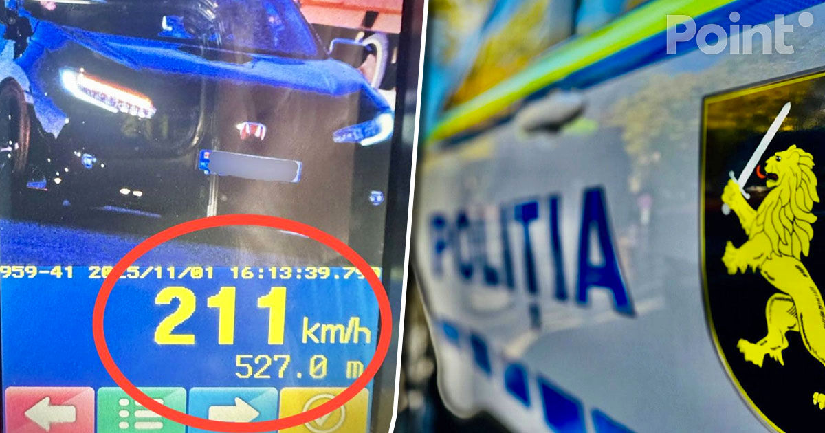 Un șofer, surprins în timp ce circula cu 211 kilometri pe oră.