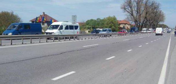 INP face precizări vis-a-vis de blocarea traficului spre Chișinău.  Foto: Inspectoratul Național de Patrulare al IGP