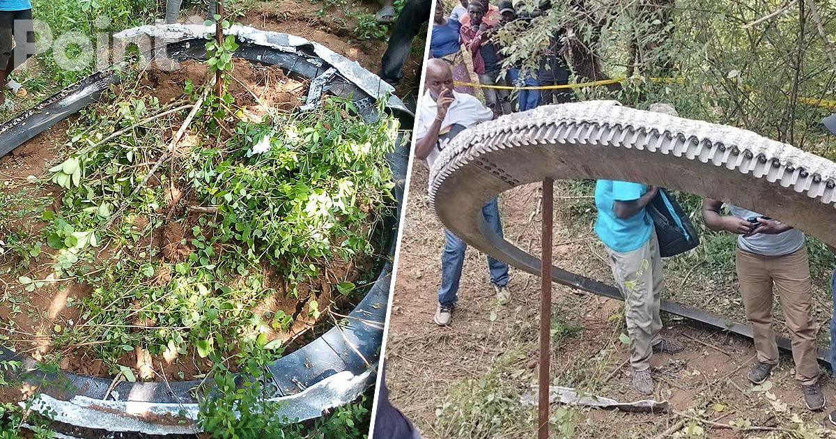 Un inel metalic, de aproximativ o jumătate de tonă, a căzut din cer într-un sat din Kenya.