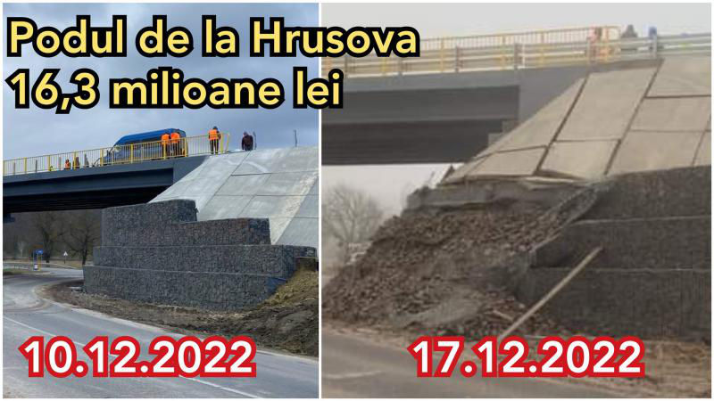 В Криулянах после ремонта обрушилась часть конструкции моста.